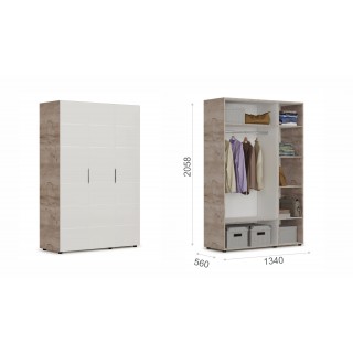 М/С ДЖУЛИЯ ШКАФ 3-Х ДВЕРНЫЙ(ДДД) ИМПЕРИАЛ